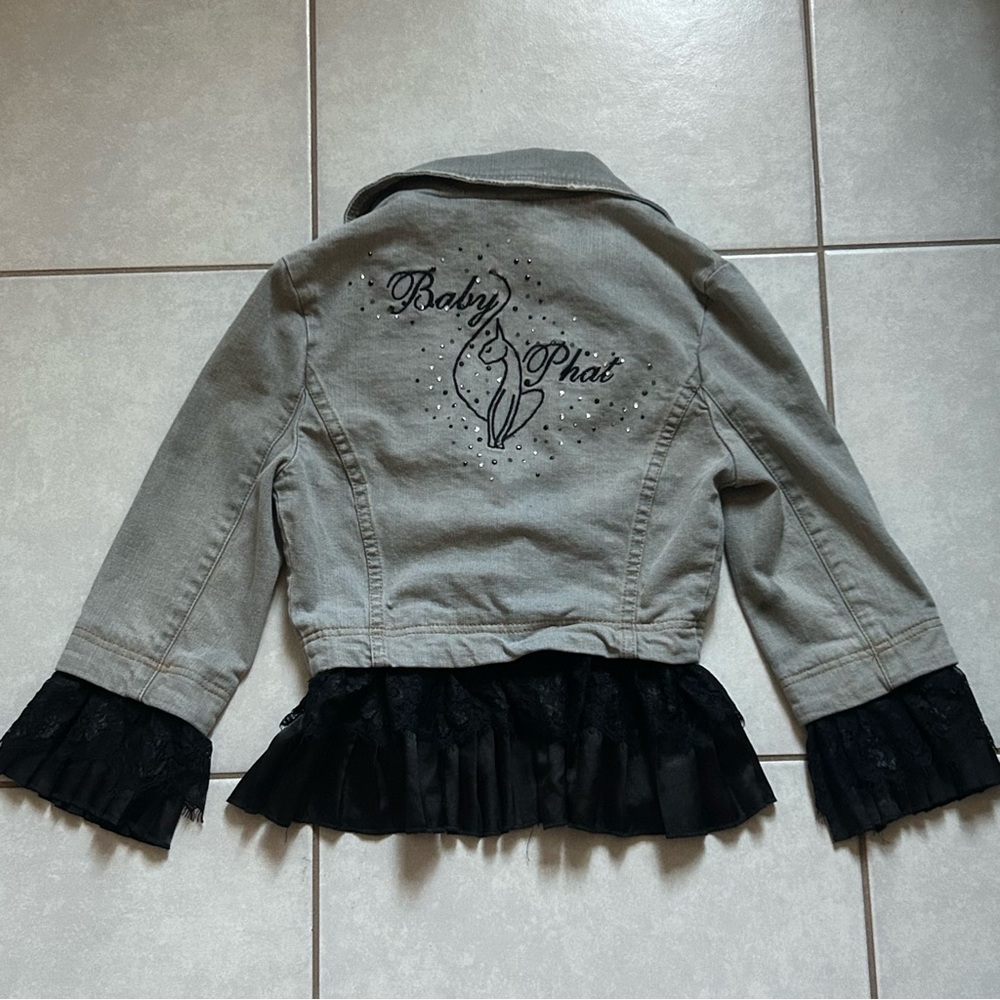 Baby Phat Grey Short denim vest - Picture 11 of 13